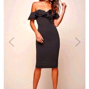 Off the Shoulder Bodycon Little Black Dress